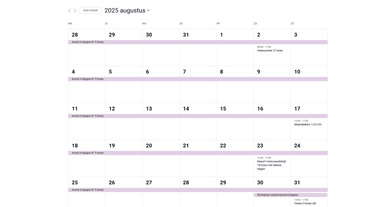 De wecokalender 2025 staat online